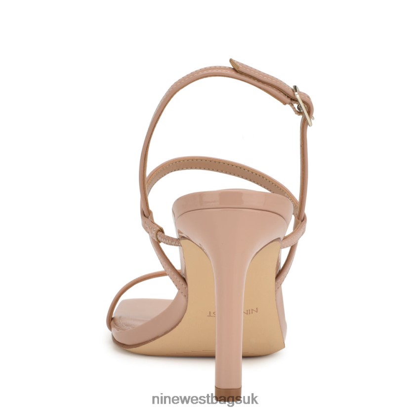 Nine West Olah Heeled Slingback Sandals RFX40B166 - Nine West Sandals UK Barely Nude Patent