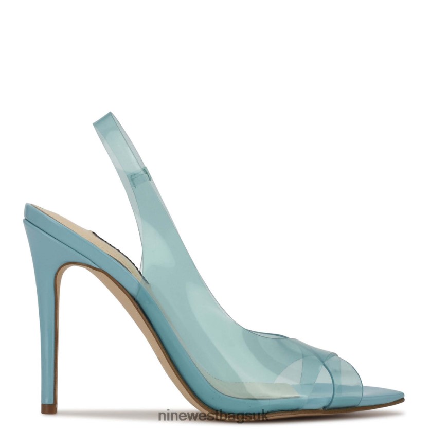 Nine West Polka Slingback Heeled Sandals RFX40B1046 - Nine West Sandals UK Blue