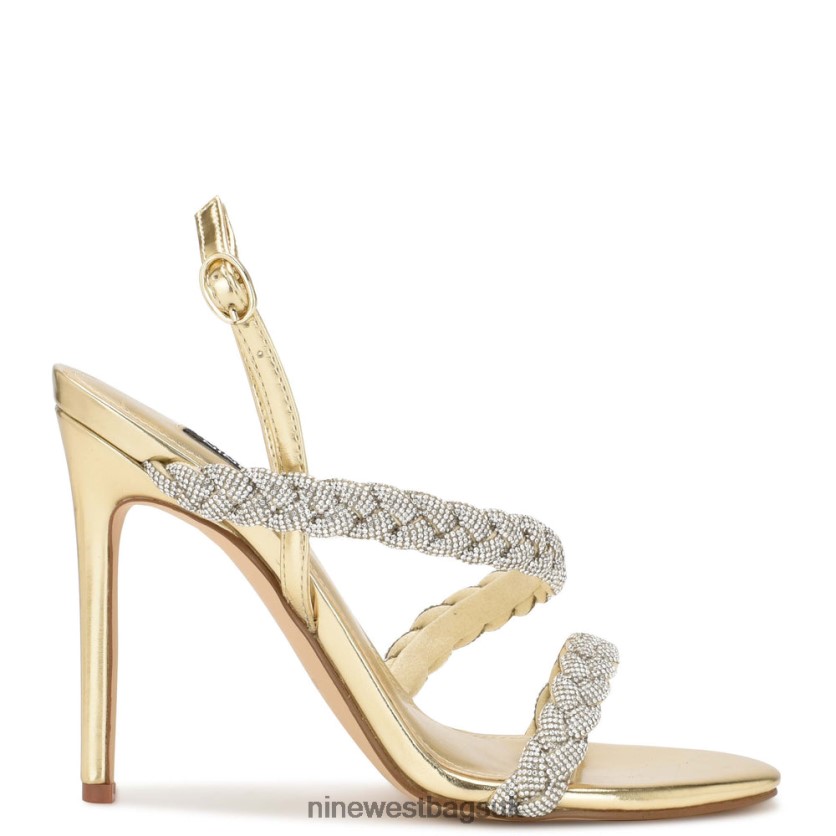 Nine West Tiff Slingback Heeled Sandals RFX40B1821 - Nine West UK Platino Crystal