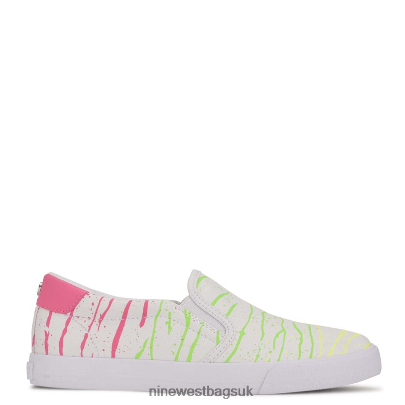 Nine West Lala Slip On Sneakers RFX40B1044 - Nine West Bags UK Neon Paint Splatter