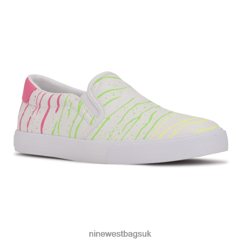Nine West Lala Slip On Sneakers RFX40B1044 - Nine West Bags UK Neon Paint Splatter