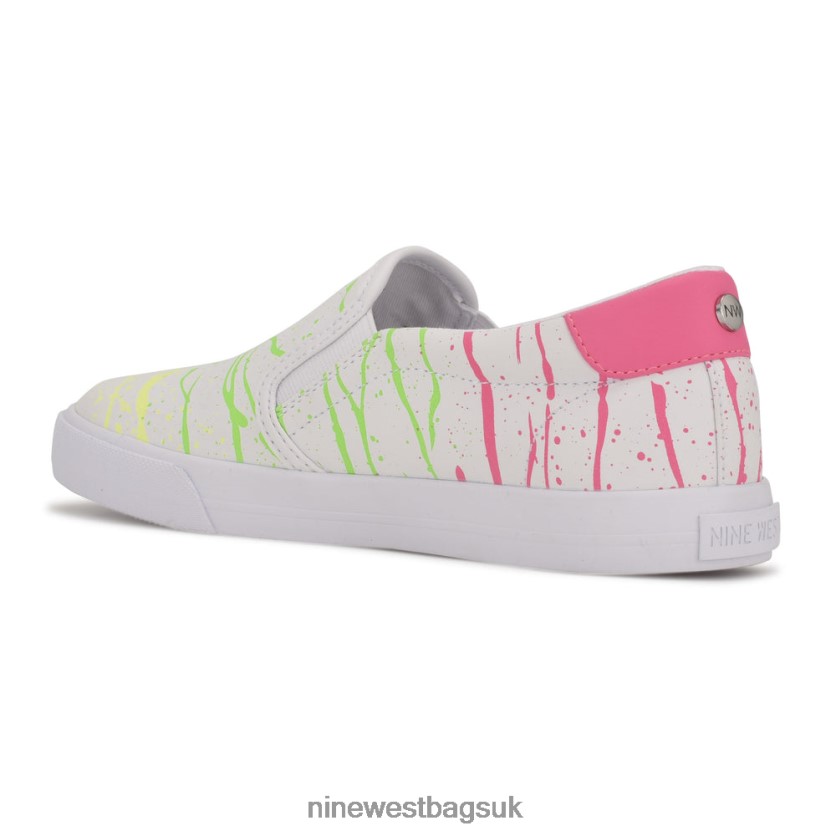 Nine West Lala Slip On Sneakers RFX40B1044 - Nine West Bags UK Neon Paint Splatter