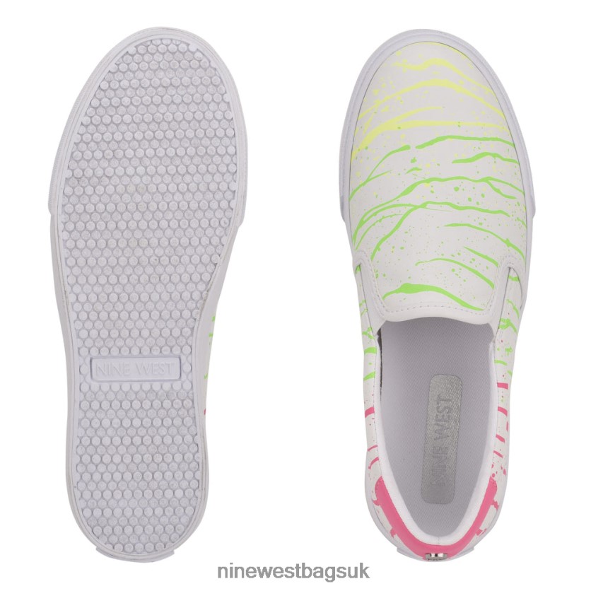 Nine West Lala Slip On Sneakers RFX40B1044 - Nine West Bags UK Neon Paint Splatter