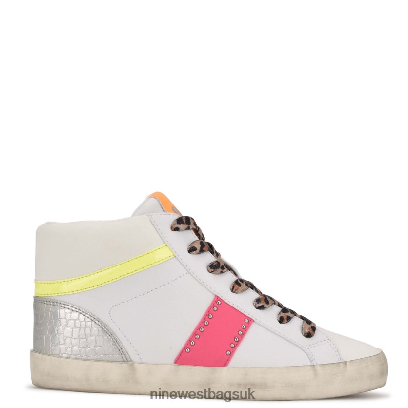 Nine West Stunnah High Top Sneakers RFX40B2910 - Nine West UK White Neon Multi